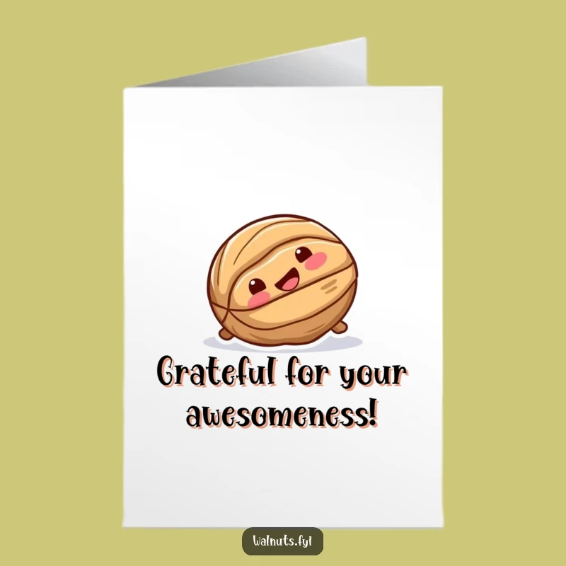 Free Printable Thank You Card: Joyful Walnut Slide, Downloadable Gift