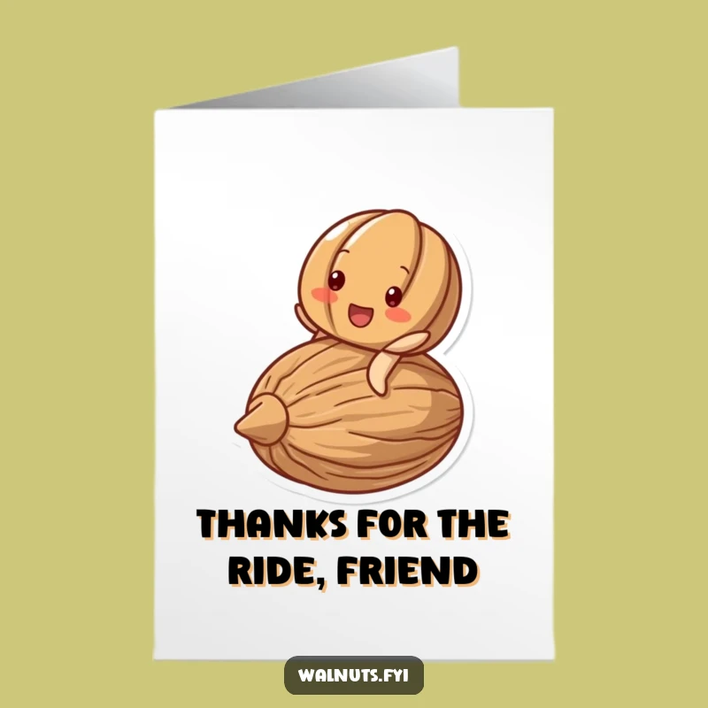 Free Printable Thank You Card: Walnut's Grateful Ride, Hilarious Downloadable Gift
