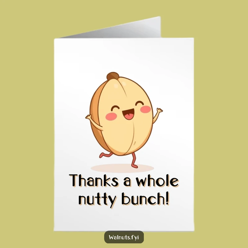 Free Printable Thank You Card: Walnut's Happy Dance, Charming Downloadable Appreciation