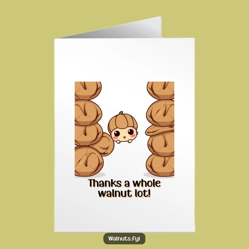 Free Printable Thank You Card: Walnut Stack, Funny Downloadable Gratitude