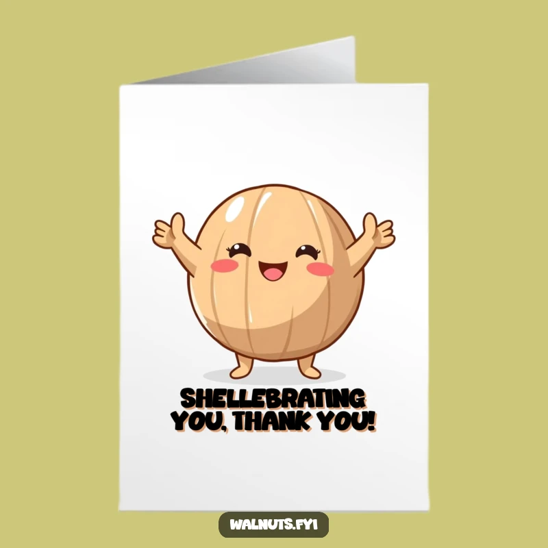 Free Printable Walnut Thank You Card - Grateful Nut, Print at Home!