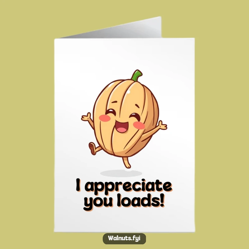 Free Printable Thank You Card: Flipping Walnut - Funny Downloadable Gift for Showing Appreciation