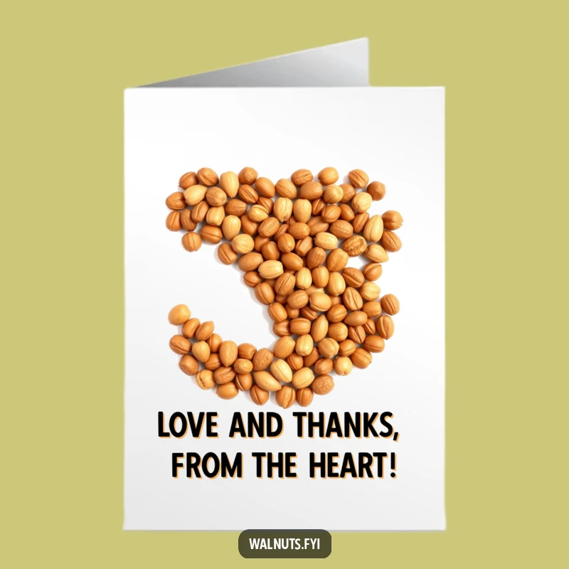 Grateful Free Printable Card: Nuts About You Thanks for Everything!