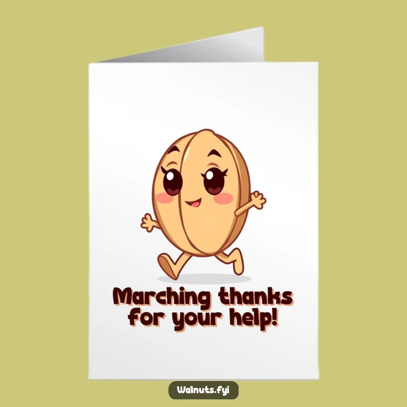 Free Printable Thank You Card: Walnut's Purposeful Step, Driven Downloadable Appreciation