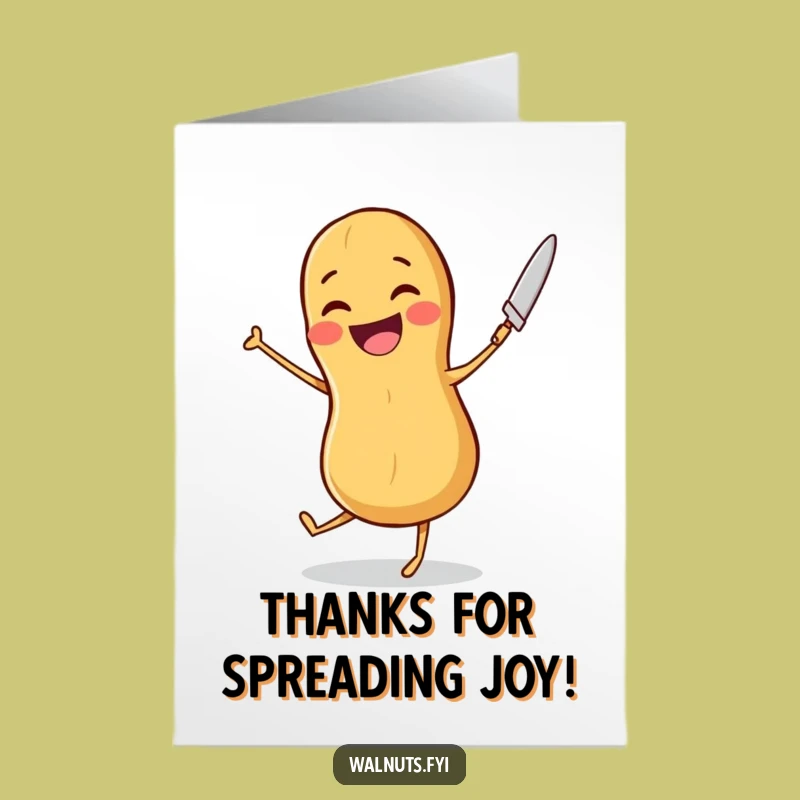 Printable Thank You Card: Peanut's Dance, Free Downloadable for Grateful Fun