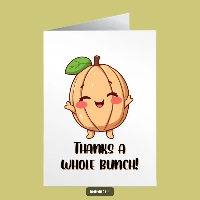 Free Printable Thank You Card: Winking Walnut - Easy Downloadable Gift