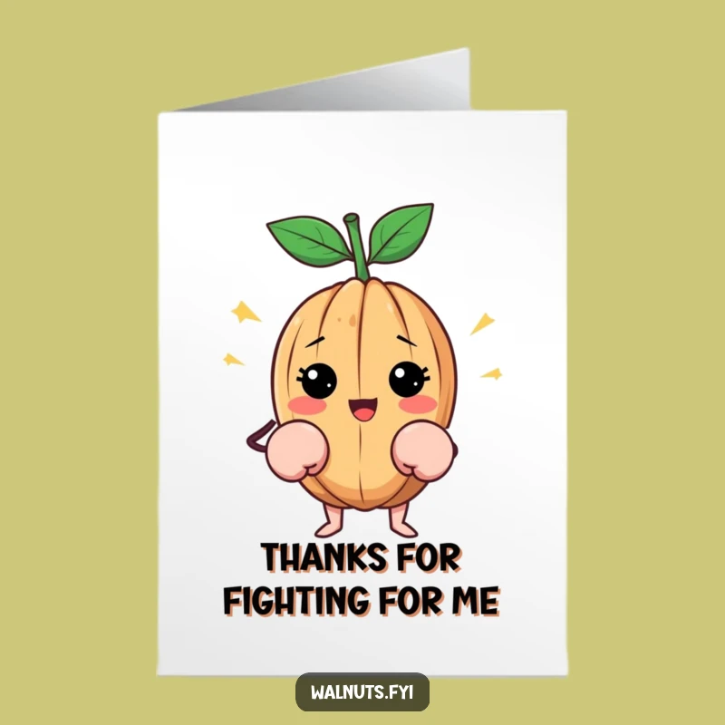 Free Printable Walnut Thank You Card: Grateful Walnut Packs a Punch - Downloadable