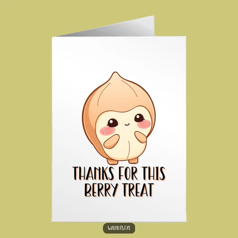 Free Printable Thank You Card: Hazelnut's Shy Berry Thanks Downloadable Gift