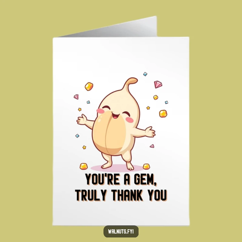 Free Printable Thank You Card Macadamia Gem Juggler - Jewel Gratitude