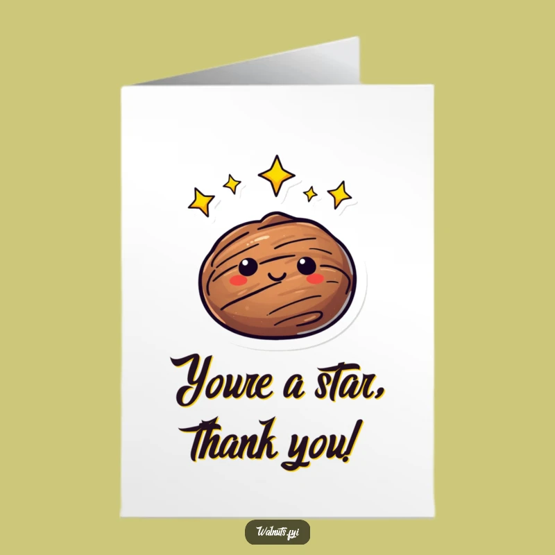 Free Printable Thank You Card: Starry Walnut, Twinkling Stars, Stellar Gratitude Downloadable!