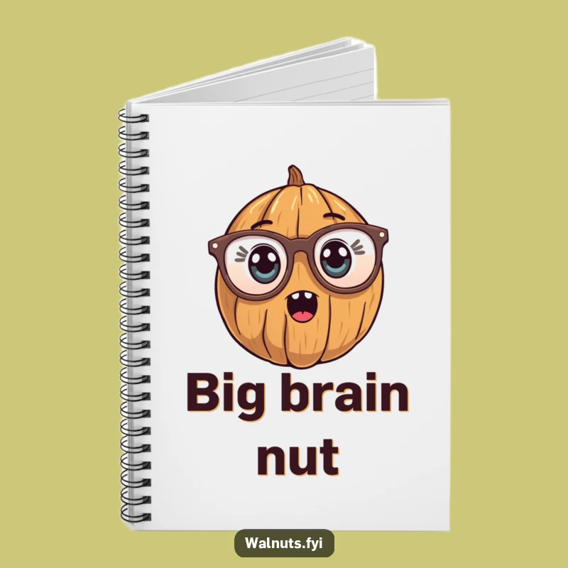Surprised Walnut Notebook - Jot Down Ideas with Reader Flair!