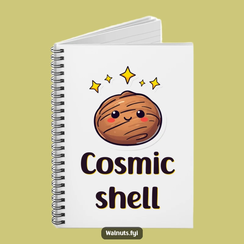 Cosmic Walnut Notebook - Write Your Stellar Ideas with Flair!