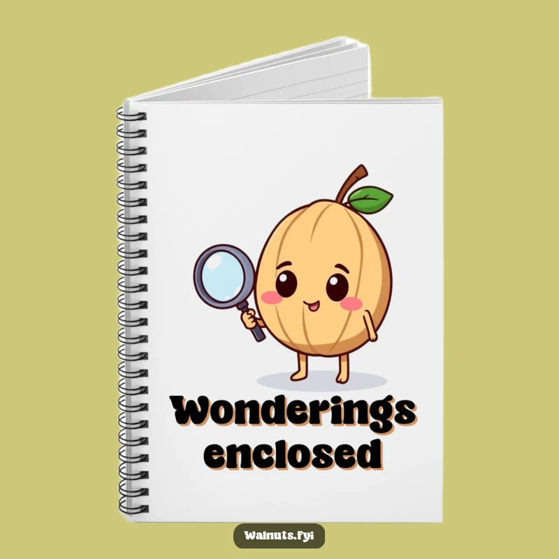 Funny Curious Walnut Notebook: Document Your Discoveries