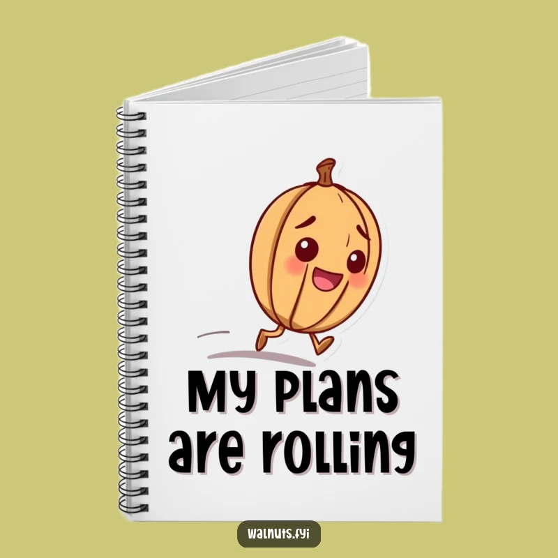 Funny Determined Walnut Notebook - Jot Down Driven Ideas