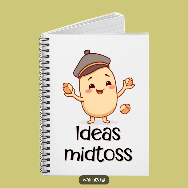 Funny Juggling Cashew Notebook - Jot Down Ideas with Skillful Style