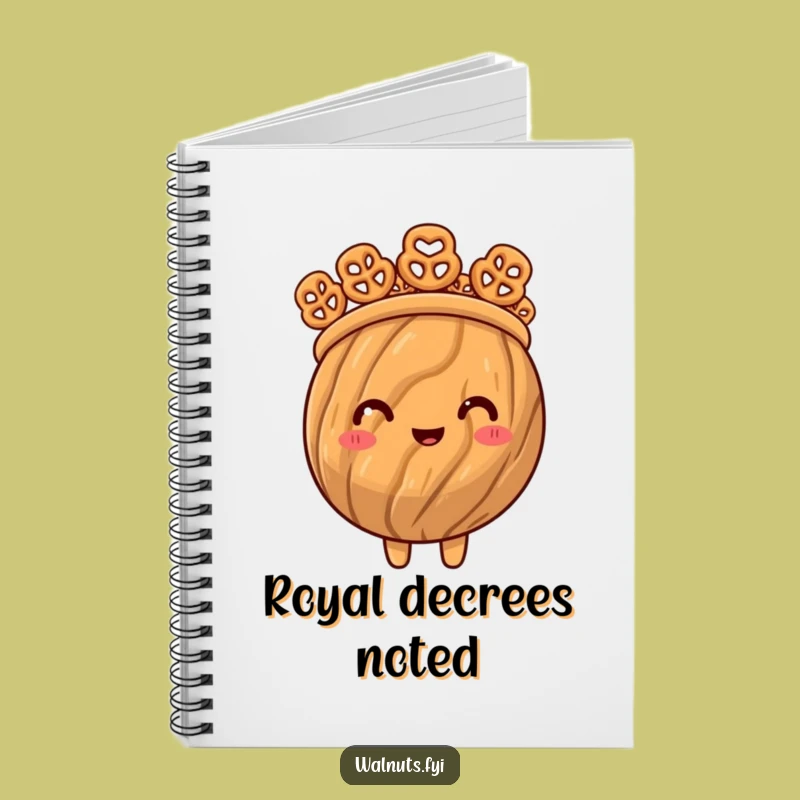 Funny Proud Walnut King Crown Notebook - Jot Down Royal Ideas