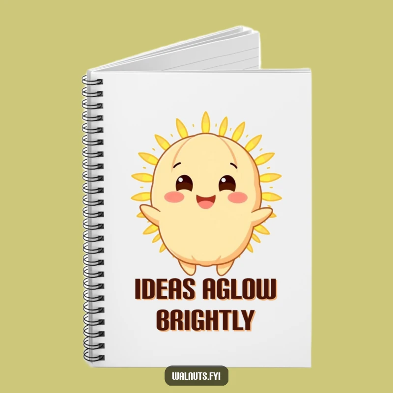 Funny Radiant Macadamia Nut Notebook - Jot Down Glowing Ideas!