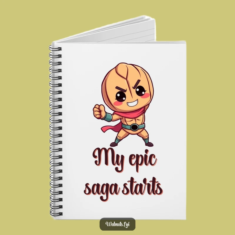 Funny Walnut Hero Notebook: Journal Your Bold Adventures