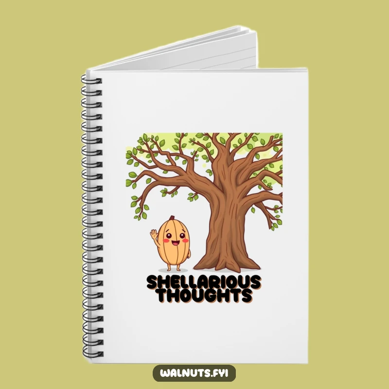 Funny Walnut Salutes Oak Tree Notebook: Jot Down Ideas Happily