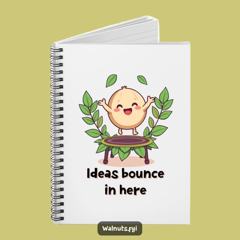 Funny Walnut Trampoline Notebook: Capture Ideas with Playful Spirit