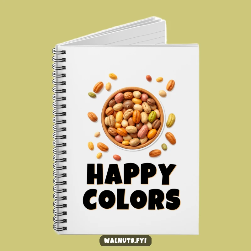 Funny Colorful Nuts Bowl Notebook - Jot Down Delicious Ideas!