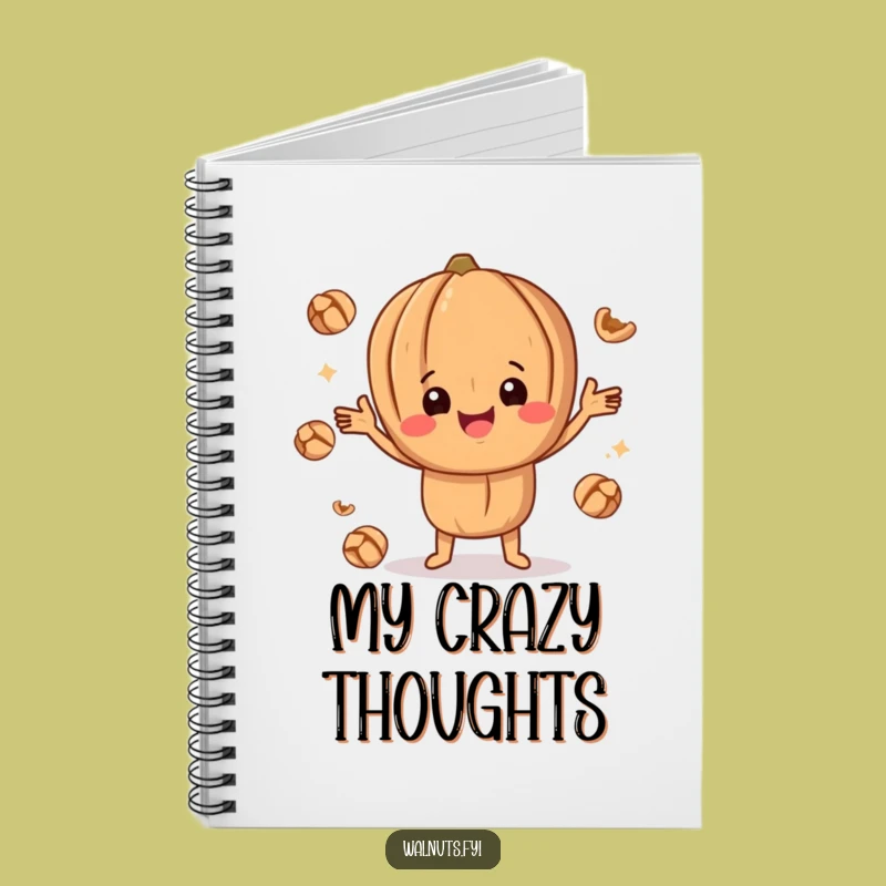 Happy Juggling Walnut Notebook: Funny Nutty Ideas, Hilarious Gift for Notes