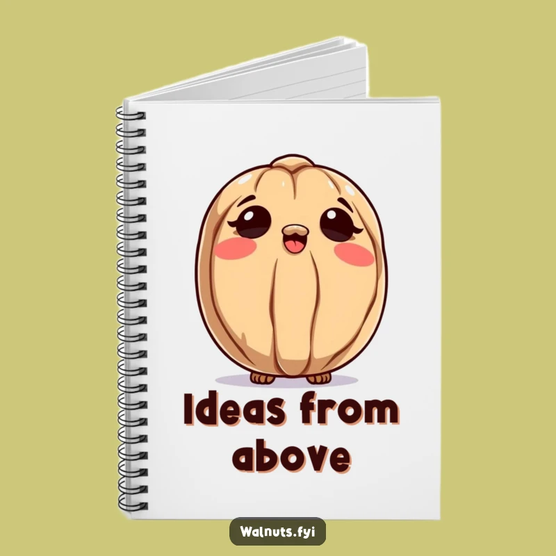 Funny Curious Walnut Notebook, Capture Your Questions