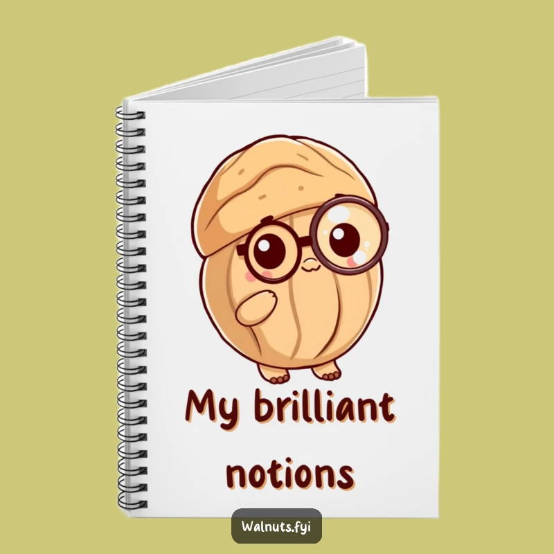 Funny Posh Walnut Notebook: Jot Down Ideas with Sophisticated Nutty Focus Gift