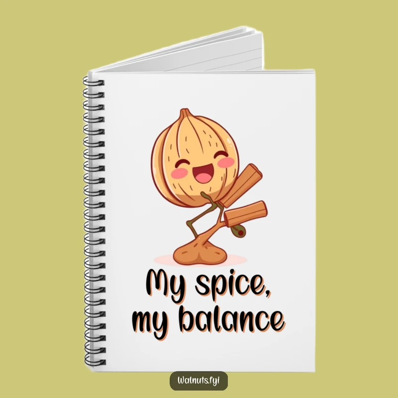 Funny Thrilled Walnut Cinnamon Branch Notebook - Jot Down Happy Moments