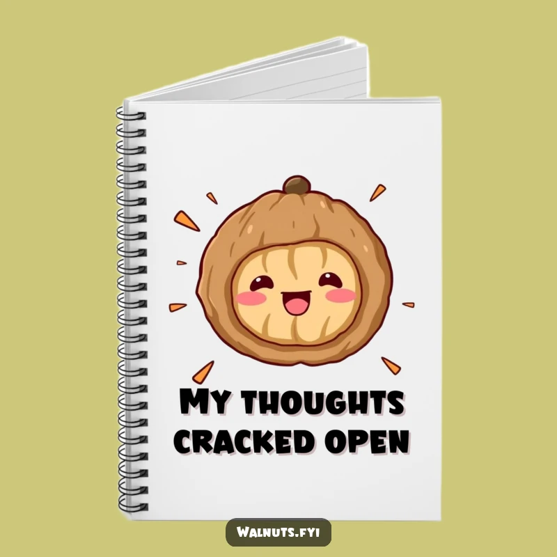 Funny Kawaii Walnut Surprise Notebook - Jot Down Funny Thoughts & Ideas