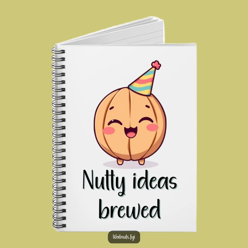 Funny Walnut Party Notebook: Cheerful Winking Nut Journal, Celebration Notes, Perfect Funny Gift