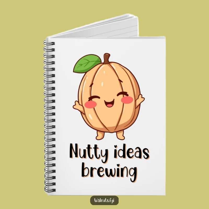 Funny Walnut Notebook: Jot Down Ideas with a Hilarious Wink!