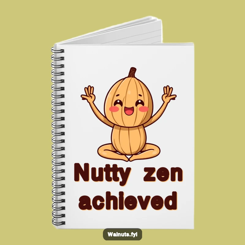 Funny Yoga Walnut Notebook: Jot Down Your Peaceful Thoughts!