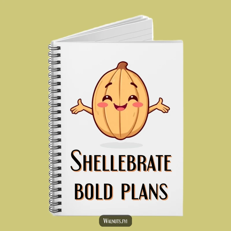 Funny Confident Walnut Notebook: Smiling Posing Character, Journaling Funny Gift