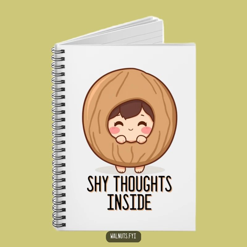 Funny Shy Walnut Notebook: Capture Ideas with Gentle Reflection