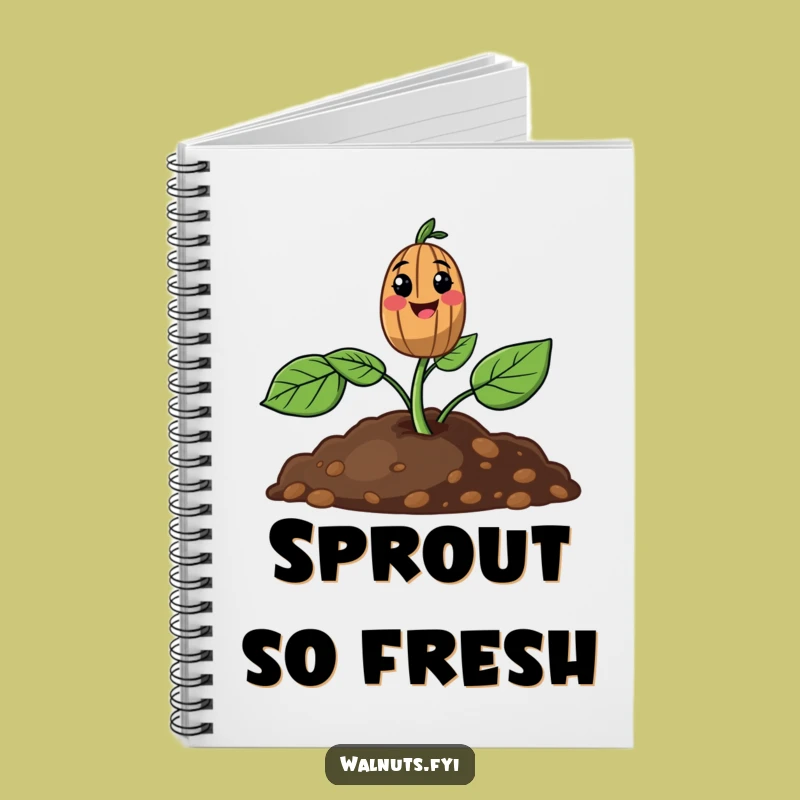Funny Walnut Sprout Notebook: Jot Down Ideas with a Giggle