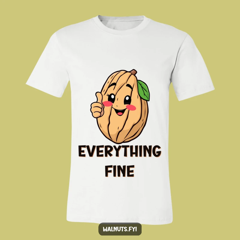 Funny Thumbs Up Walnut T-Shirt - Show Your Approval Hilariously!