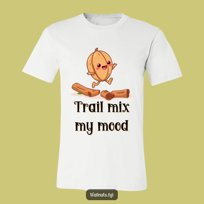 Funny Giggling Walnut Skipping Cinnamon Trail T-Shirt - Whimsical Apparel