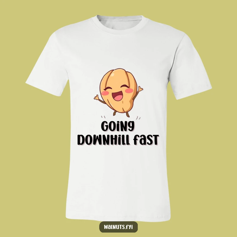 Funny Kawaii Walnut T-Shirt: Laughing joyfully, the ultimate funny gift for nut lovers.