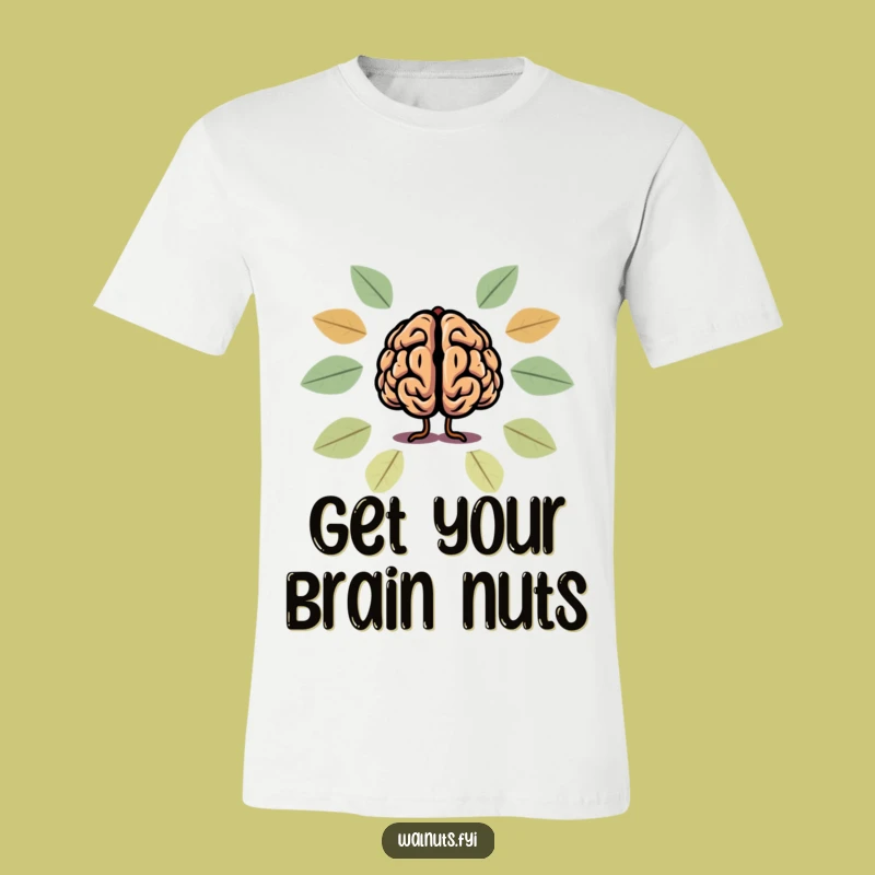 Funny Brain Walnut Tee: Hilarious Statement Shirt for Smarty Pants!
