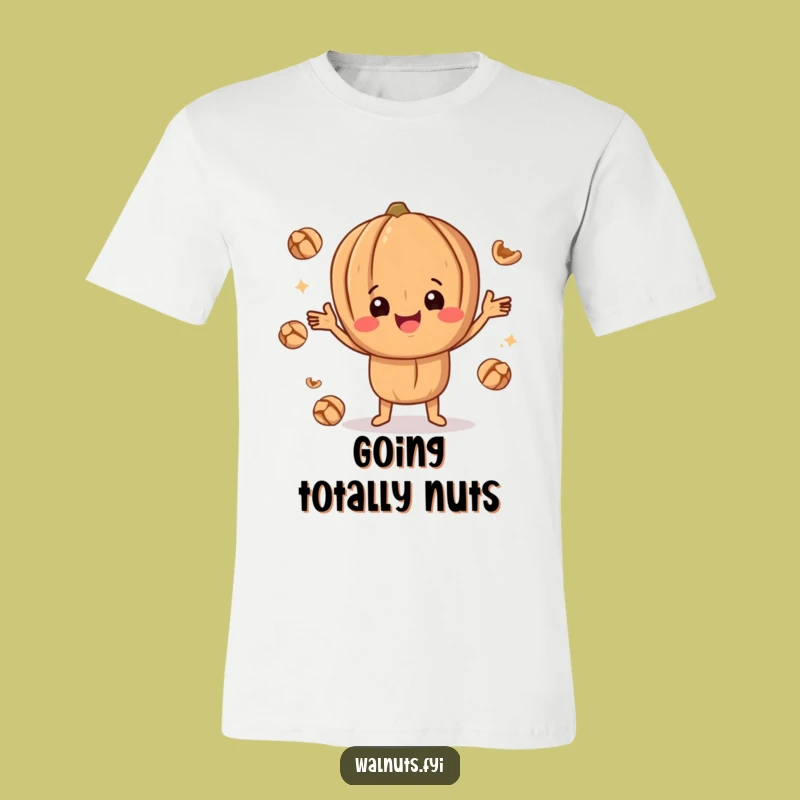 Happy Juggling Walnut T-Shirt: Funny Nutty Fun, Perfect Gift for Comedians