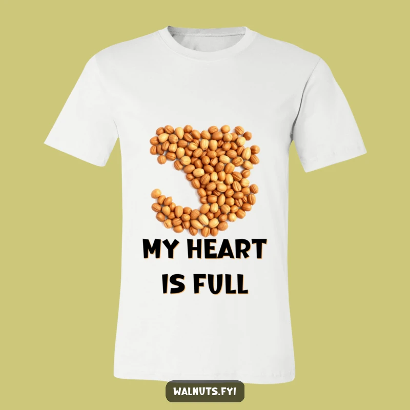 Funny Nut Heart Tee: Wear Your Affection with Humorous Pride!