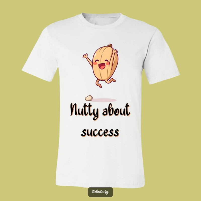 Funny Climbing Walnut T-Shirt: Hilarious Triumph Jump for Nutty Outdoor Adventurers