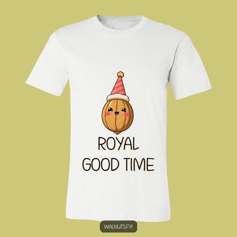 Funny Crowned Walnut T-Shirt - Hilarious Nutty Party Wear for a Funny Gift!