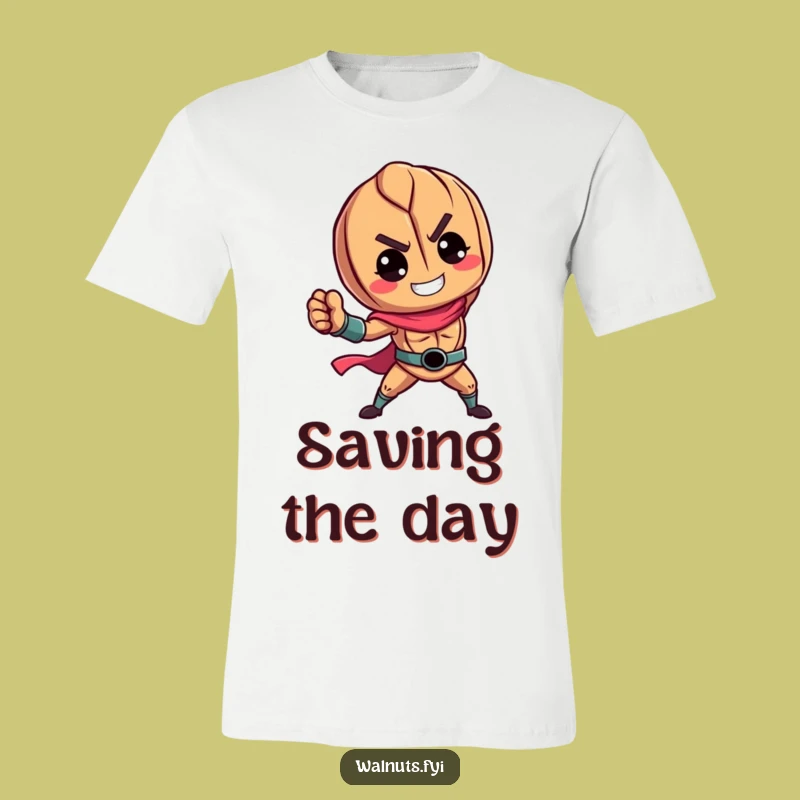 Funny Walnut Hero T-Shirt: Strike a Pose Funny Gift