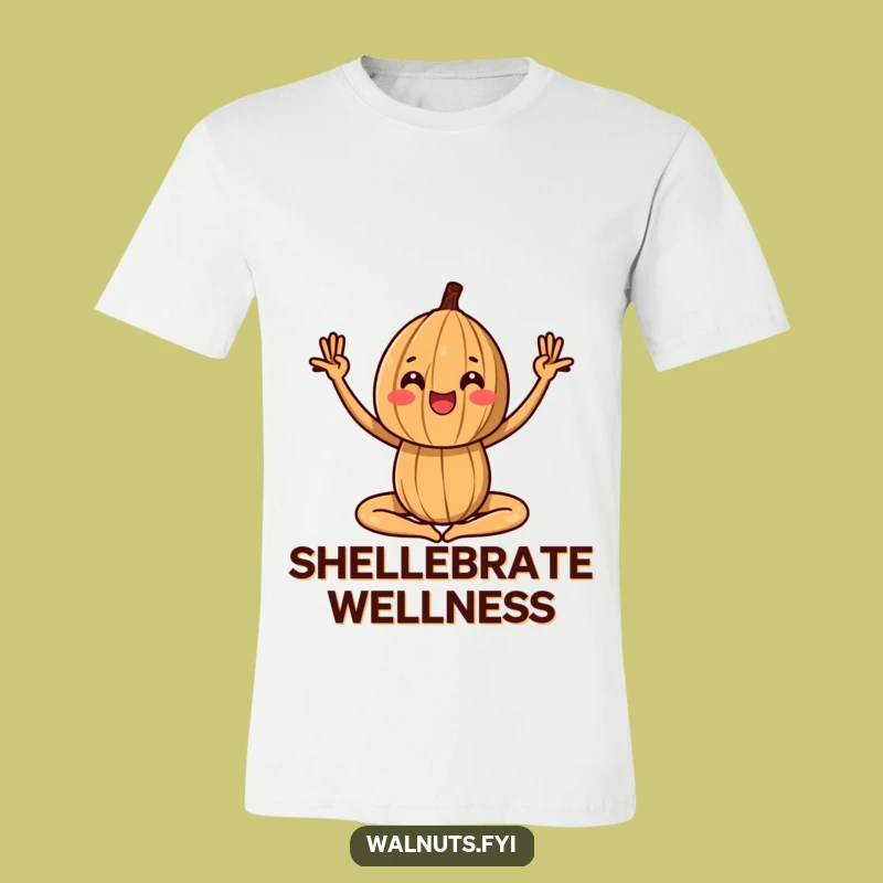 Funny Yoga Walnut Tee: Namaste with Humorous Flexibility!