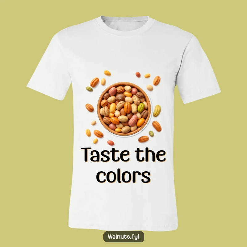 Funny Colorful Nuts Bowl T-Shirt - Wear Your Love for Nuts!