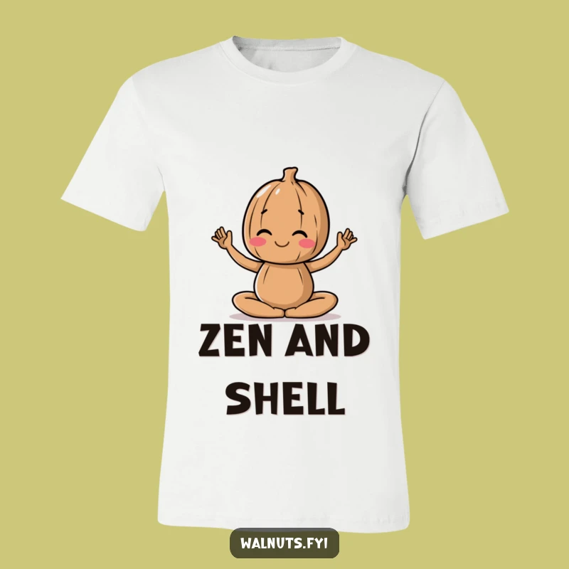 Funny Yoga Walnut T-Shirt: Stretch and Smile in Comfort