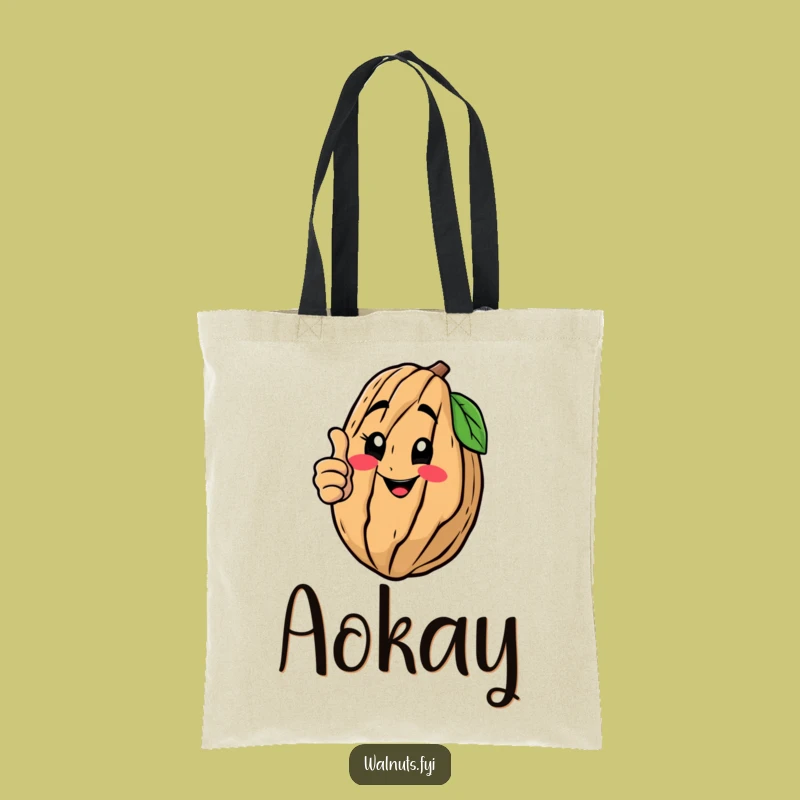 Funny Thumbs Up Walnut Tote Bag - Carry Your Positivity Around!