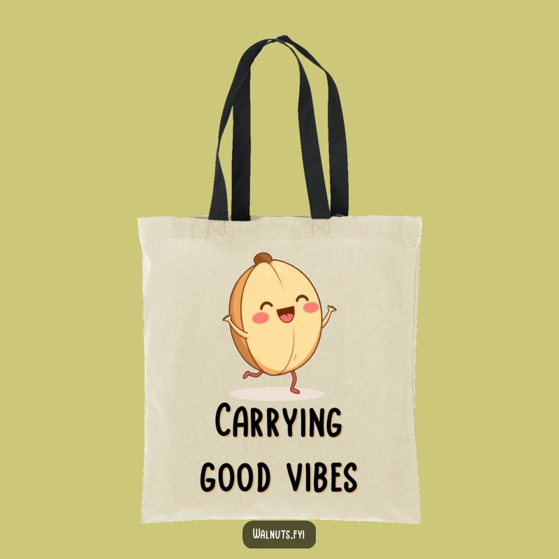 Funny Happy Walnut Jig Tote Bag: Carry Your Joy Everywhere You Go